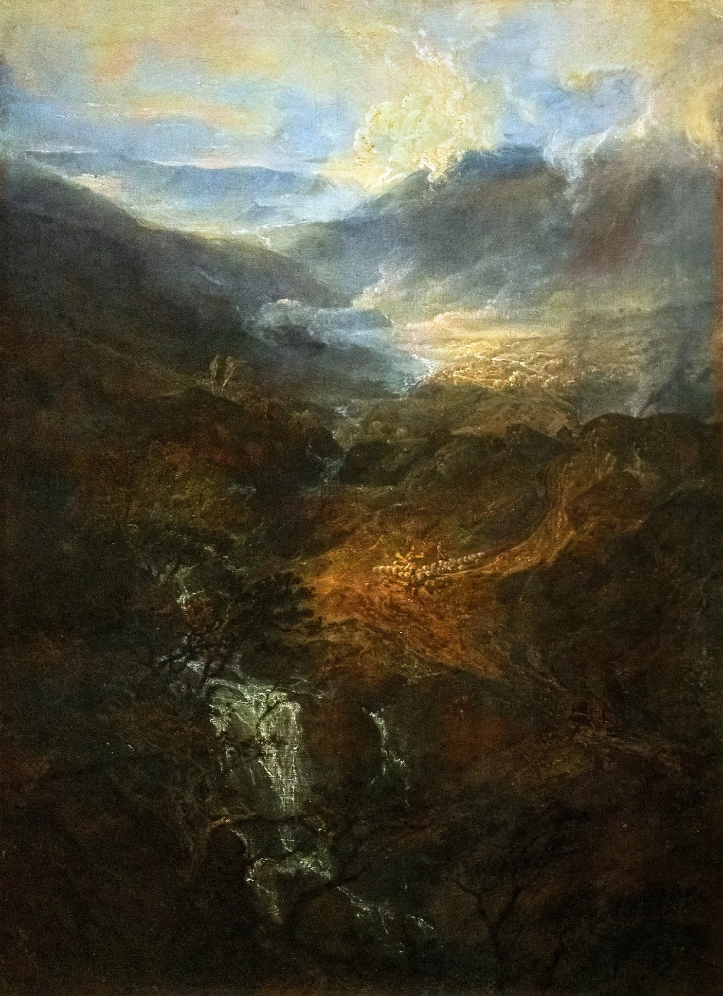 Morning amongst the Coniston Fells, Cumberland, by Joseph Mallord William Turner, oil, 1800