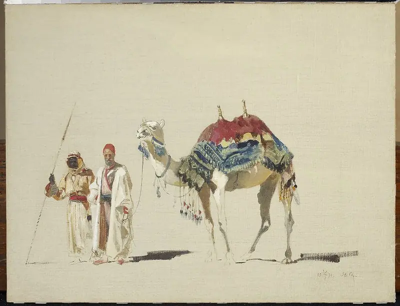 Sultan’s white camel, sketch