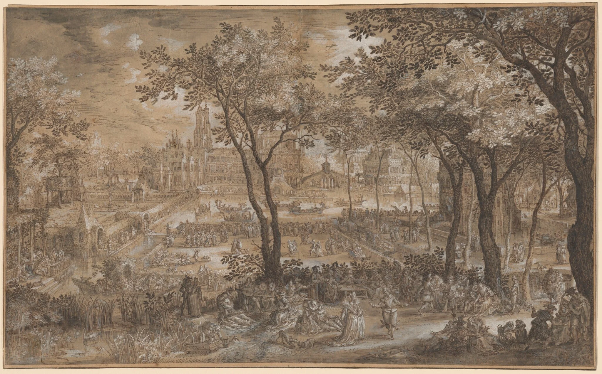 Venetian Party in a Chateau Garden