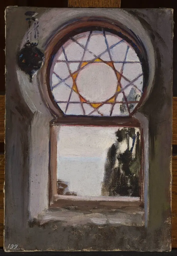 Window of the Bakhchi-Dere villa in Yalta. From the journey to Crimea