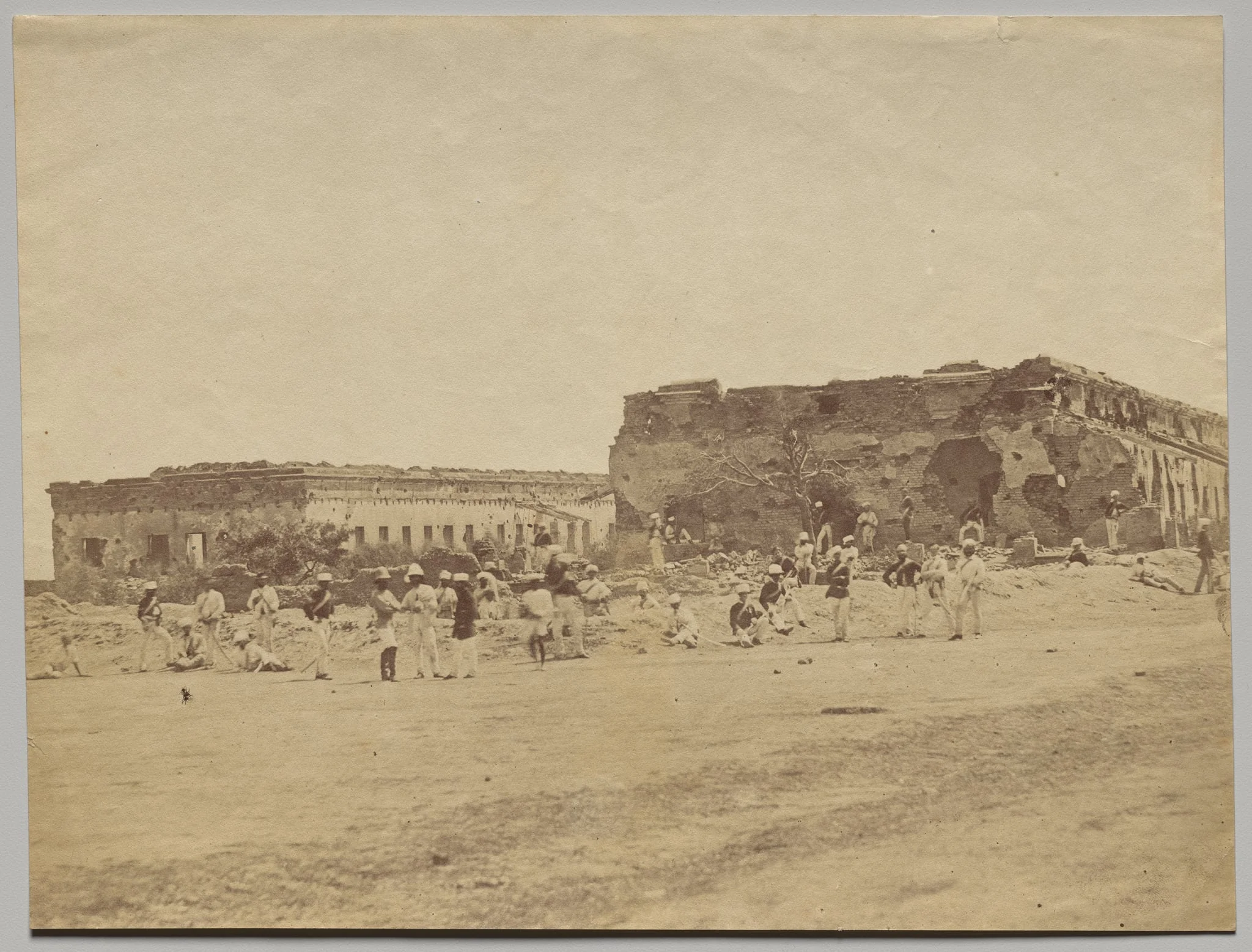 Major-General Sir Hugh Wheeler's Entrenchment at Cawnpore, by Felice A. Beato, 1858