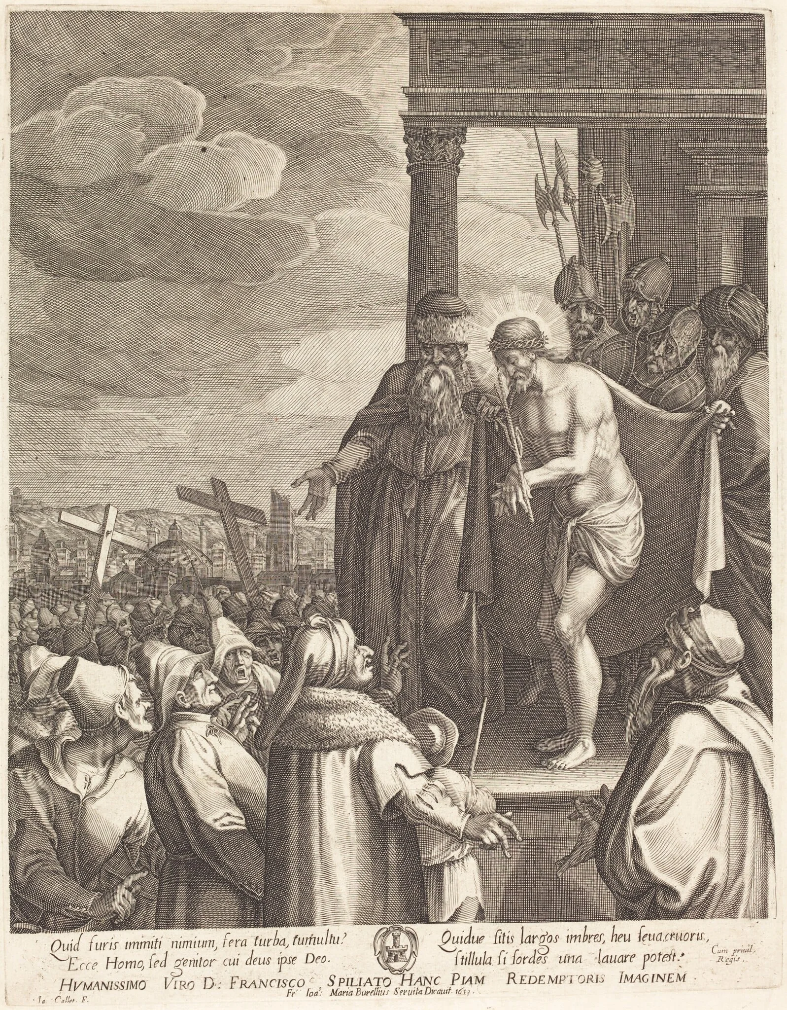 Ecce Homo, by Jacques Callot, ink, 1613