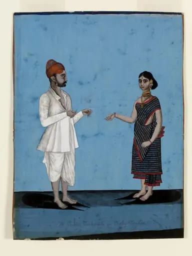 A Hindu tailor and his wife