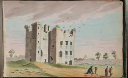View of the Castle of Carrick, on the River Boyne, County of E[ast] Meath, 24 m[iles] fr[om] Dublin [...]