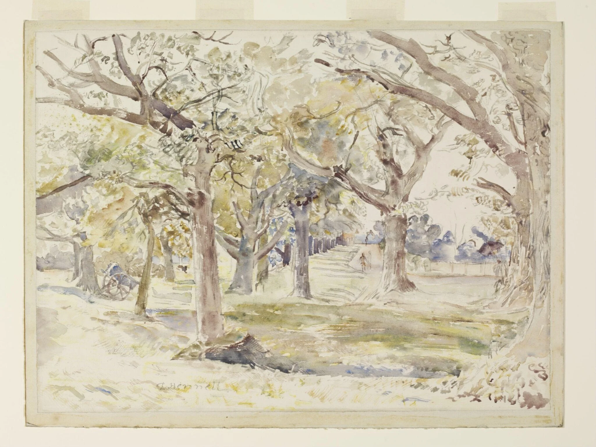 The Avenue, Bucklebury, by Thomas Hennell, watercolor, 1940
