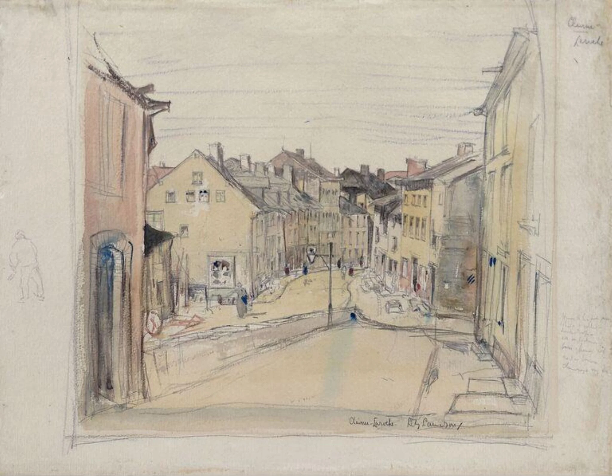 Laroche, by David Young RA RSA RWS RSW Cameron, watercolor, 1880