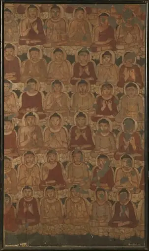 Copy of painting inside the Ajanta caves (cave 2)