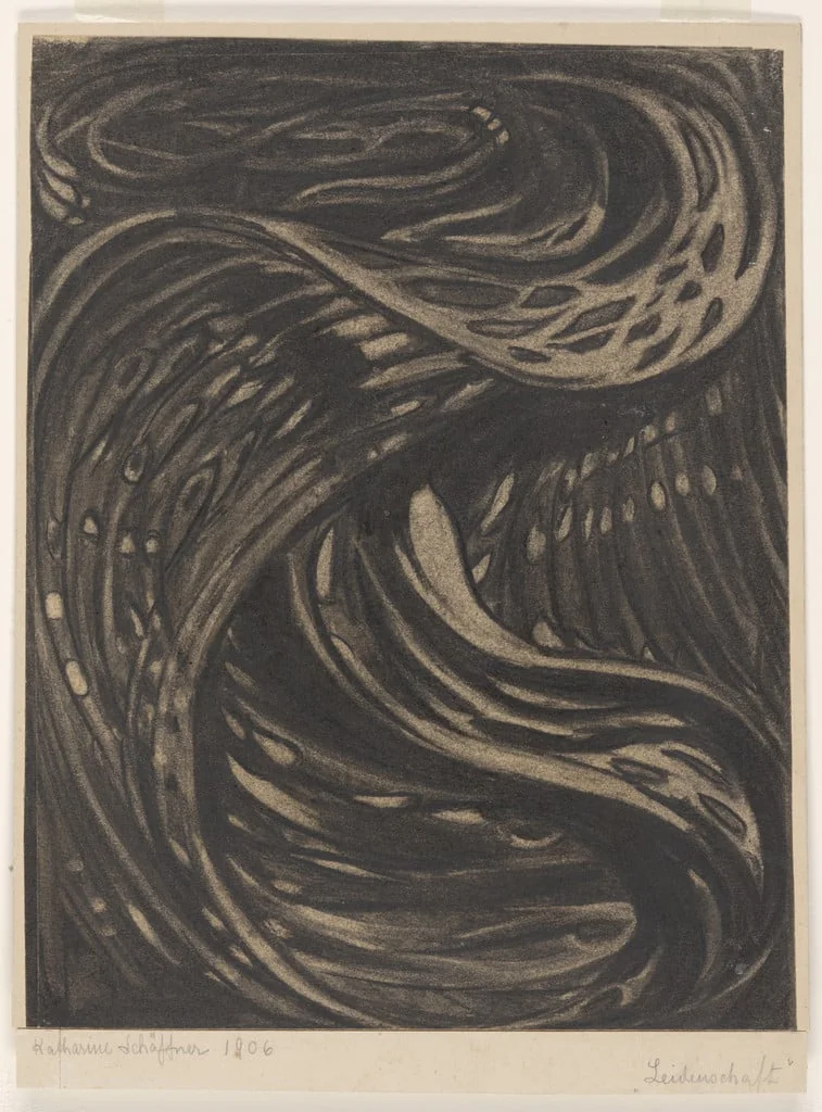 Untitled, by Katharine Schäffner, charcoal, 1906