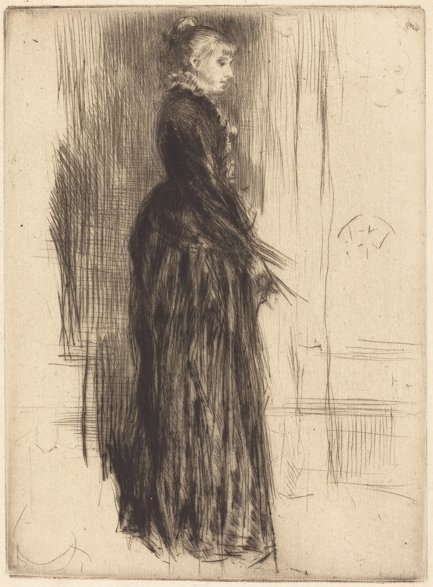 The Little Velvet Dress, by James McNeill Whistler, ink, 1873