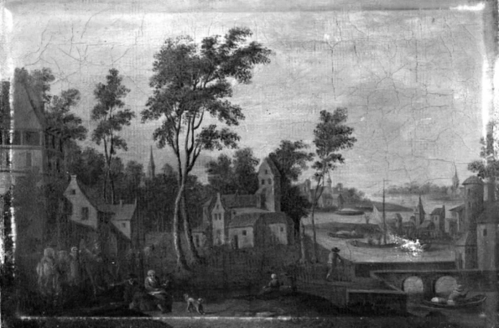 Hollandsk landsby, by Unknown, 1860