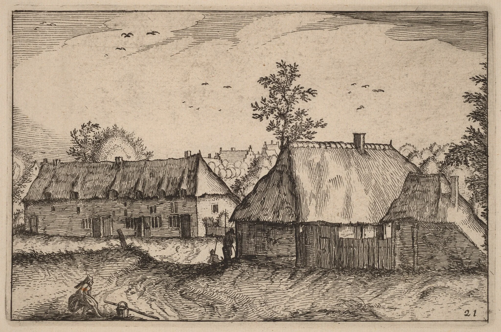 Large Sheds, by Claes Jansz Visscher, ink, 1612