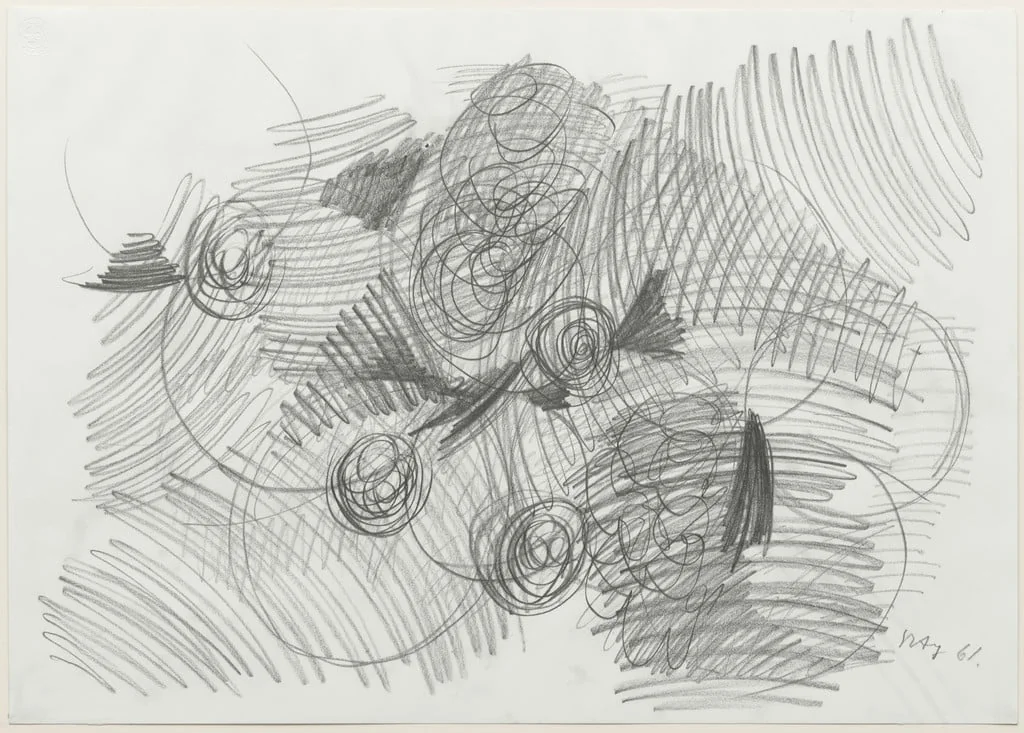 Untitled, by Ernst Wilhelm Nay, graphite, 1961
