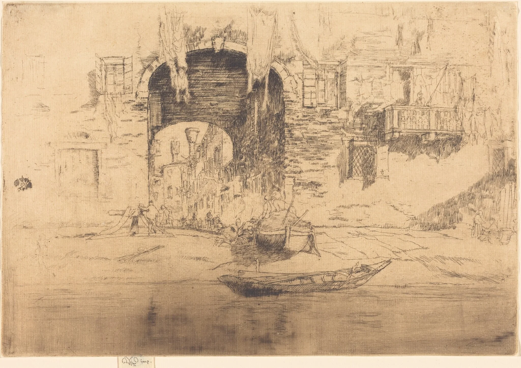 San Biagio, by James McNeill Whistler, ink, 1880