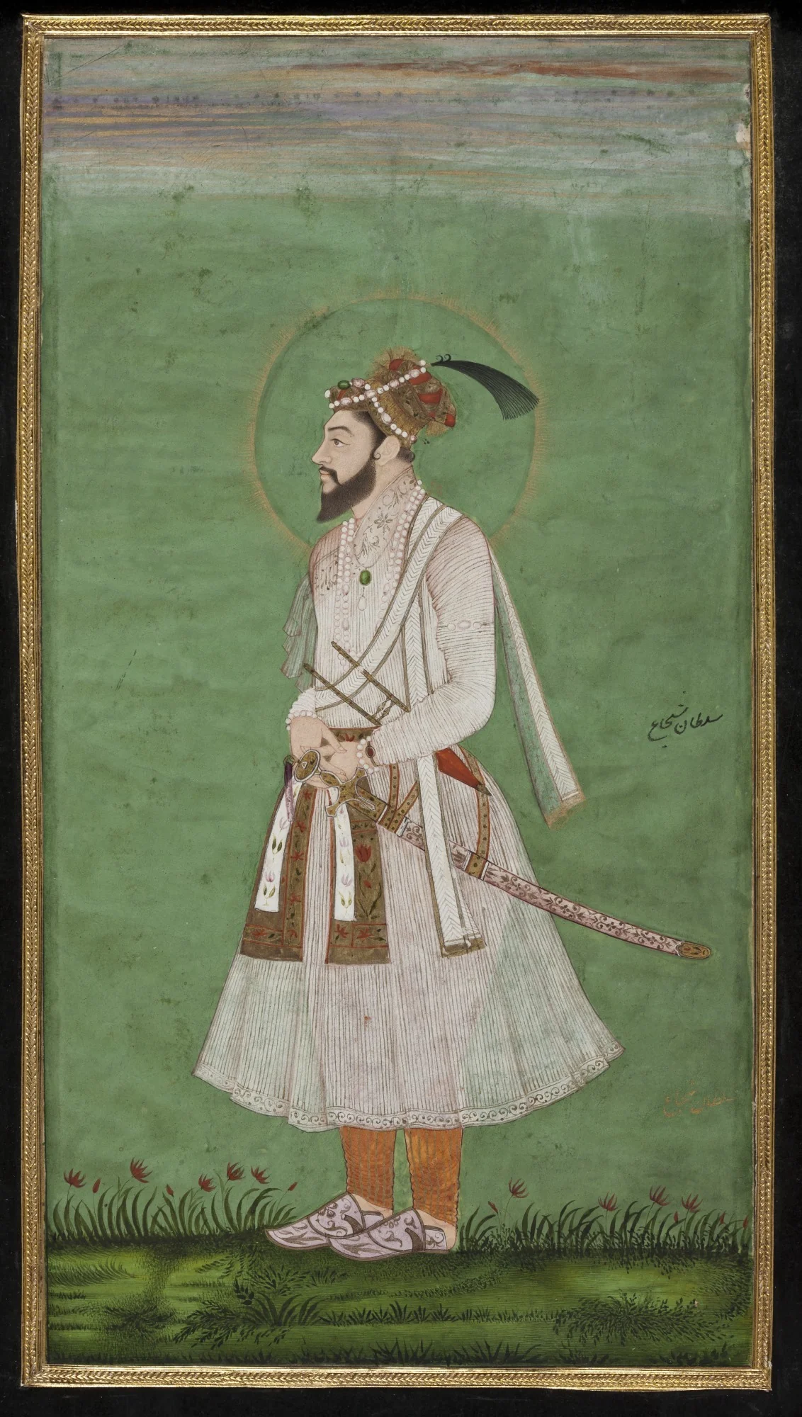 Portrait of a Mughal Prince, possibly a copy of a portrait of Sultan Shuja (1616-1659)
