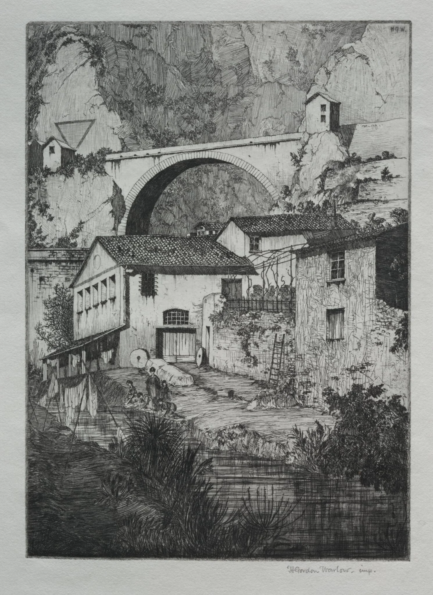 Pont St. Louis, Manton, by Herbert Gordon Warlow, 1923