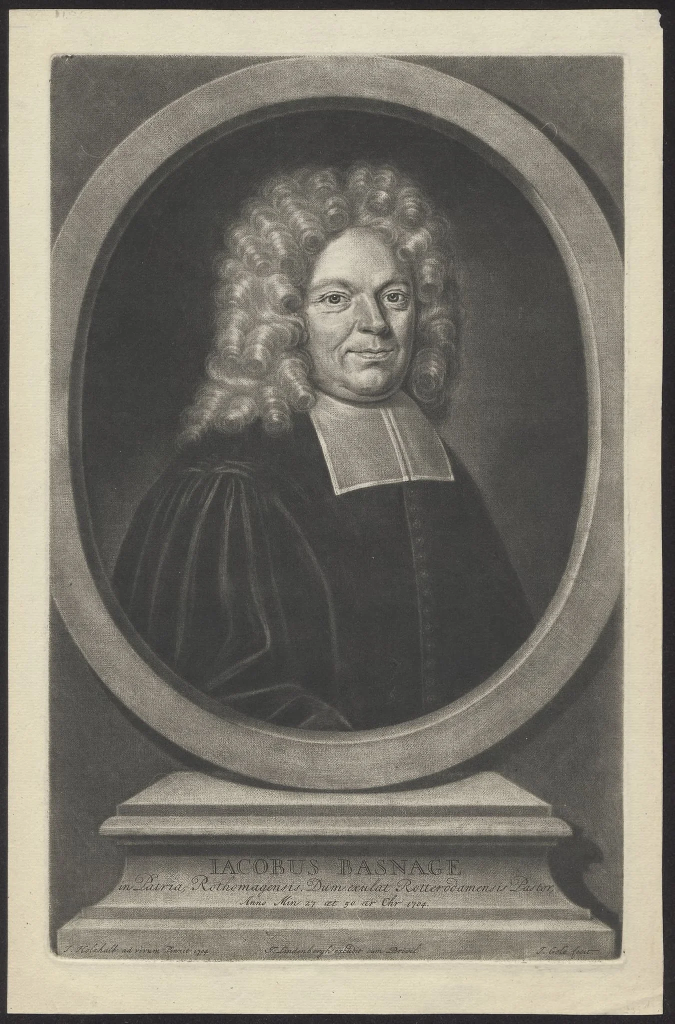 Portrait of Jacobus Basnage, Walloon minister and historian