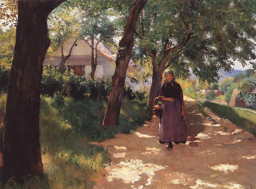 Homewards, by Tivadar Zemplényi, oil, 1899