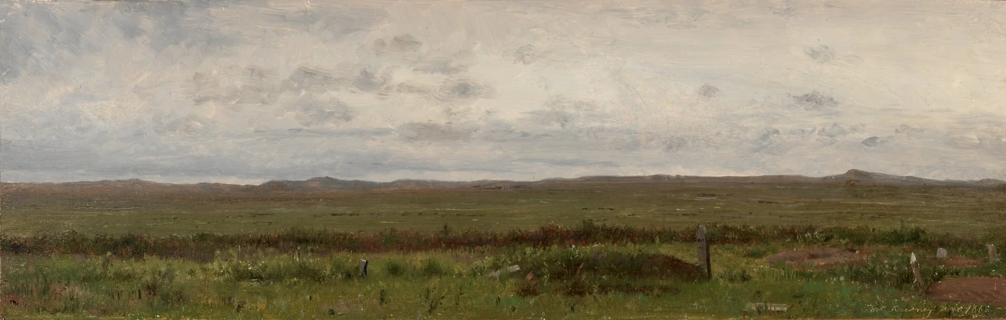 Graves of Travellers, Fort Kearny, Nebraska, by Worthington Whittredge, unspecified, 1866