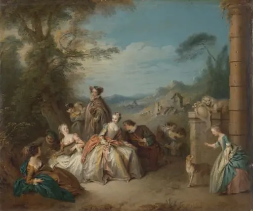 F&#234;te galante in a Landscape