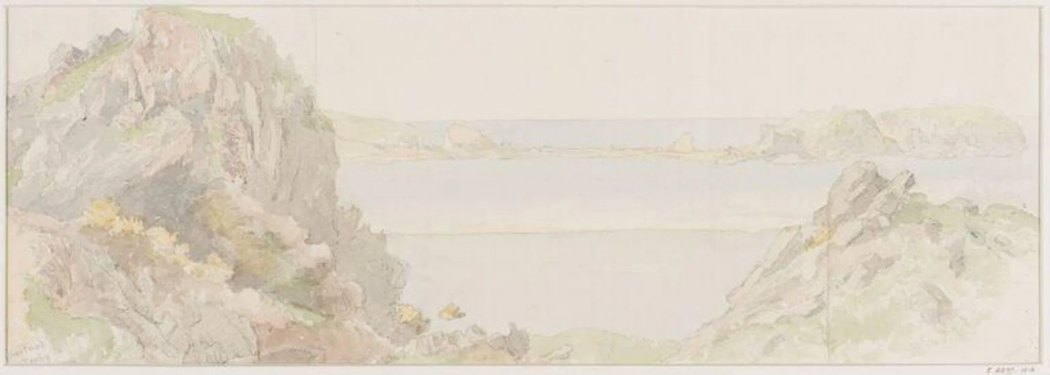 Giltar Point, near Tenby, by Thomas Brittain Vacher, watercolor, 1871