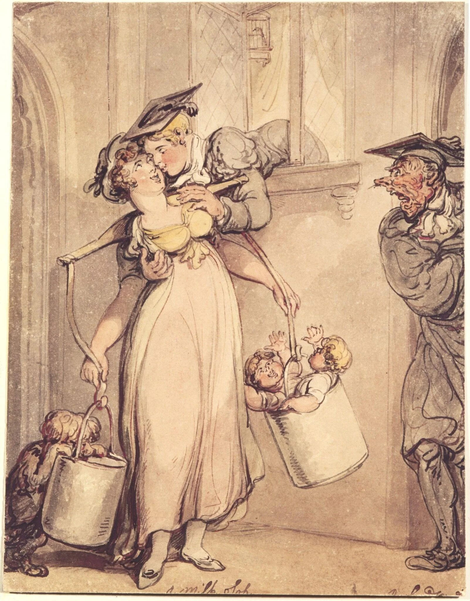 A Milksop, by Thomas Rowlandson, watercolor, 1811