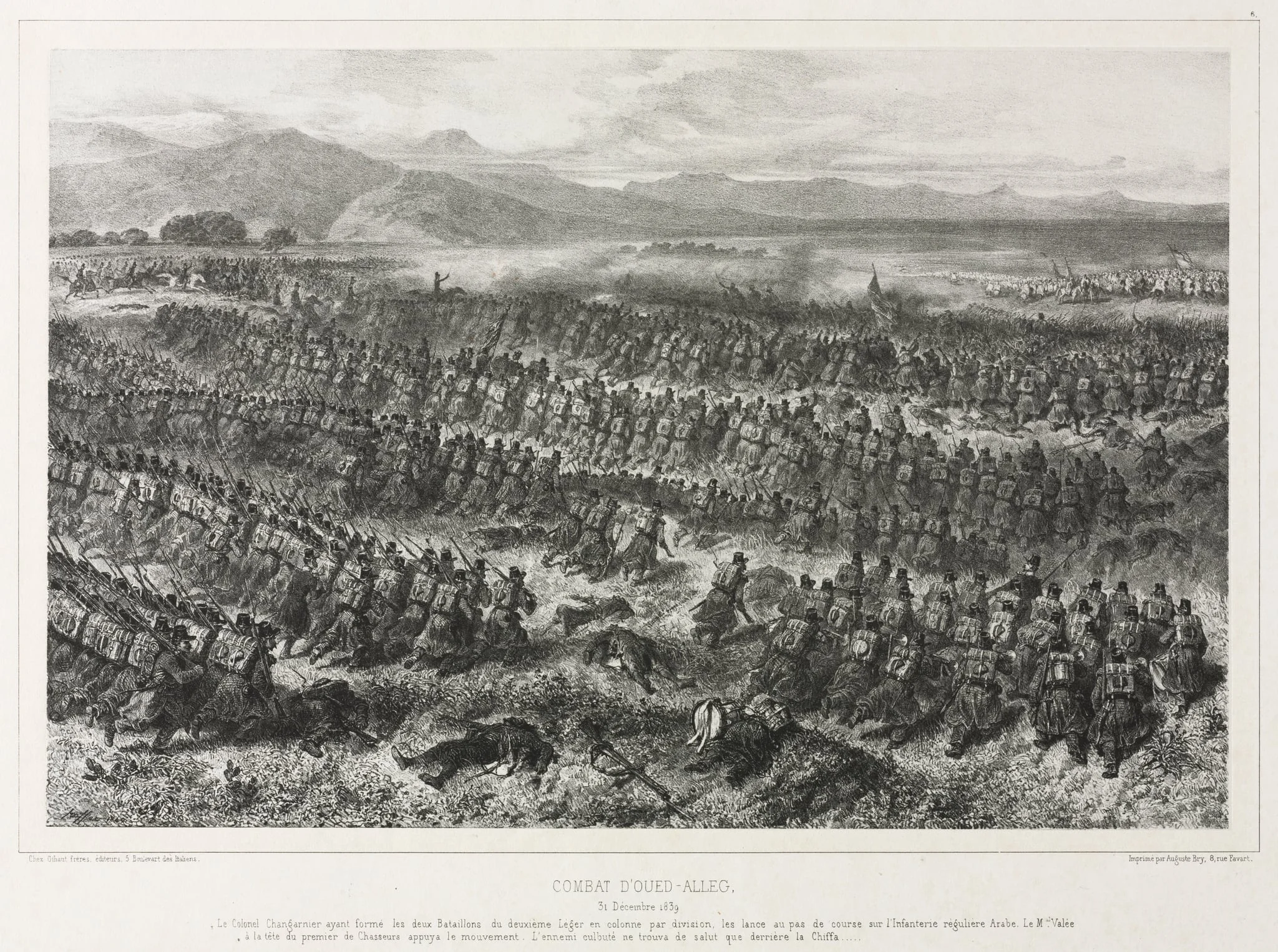 Combat of Oued-alleg, 31 December 1839, by Auguste Raffet, 1840