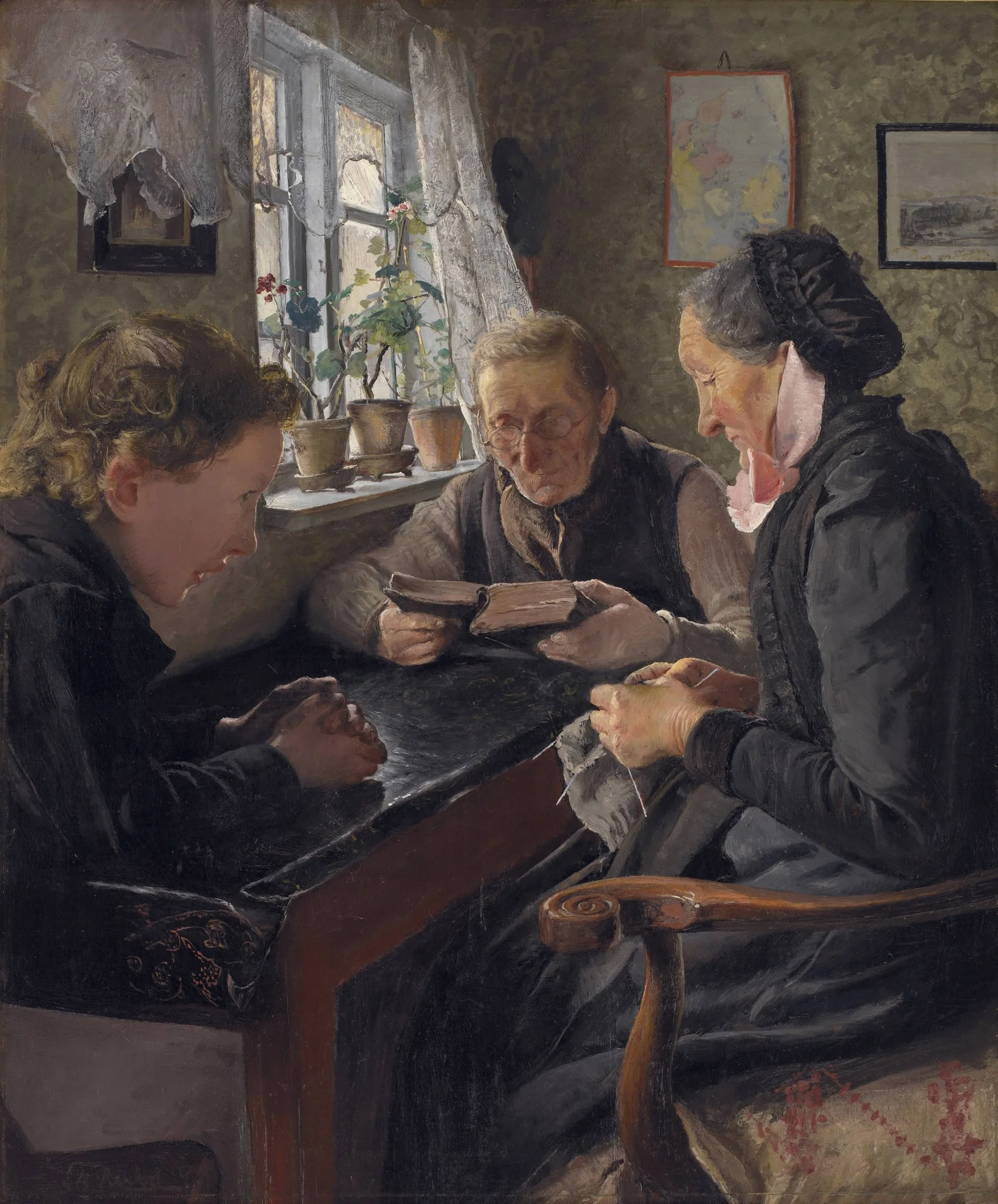 A Child Visiting his Grandparents on a Sunday, by Unknown, 1898