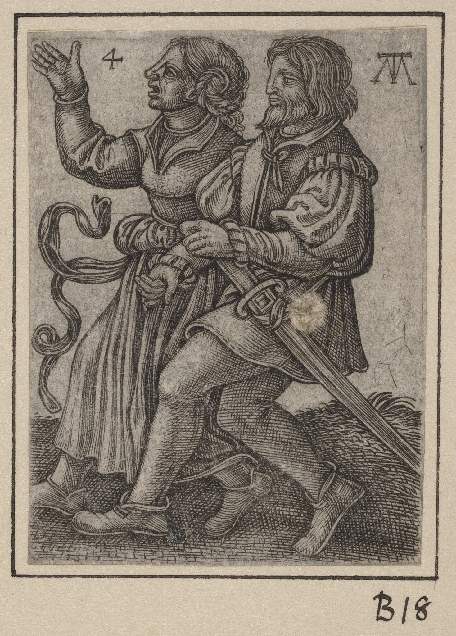 Dancing Couple, Facing Left