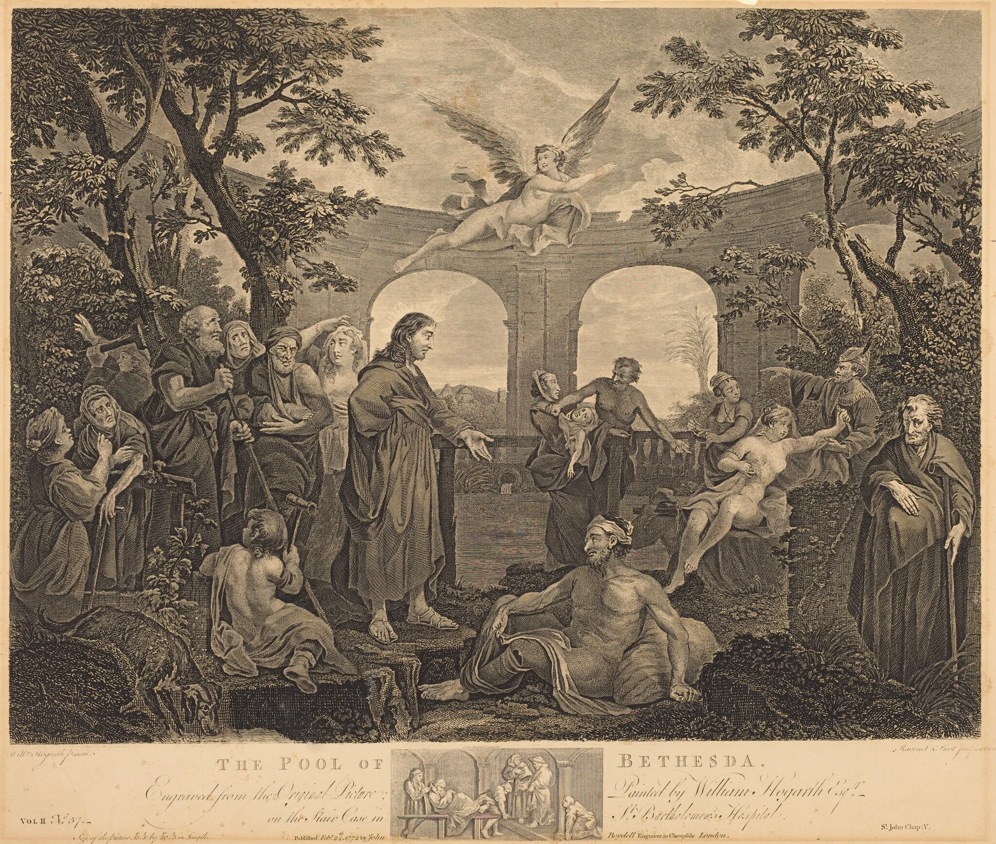 The Pool of Bethesda, by Victor Marie Picot, ink, 1772