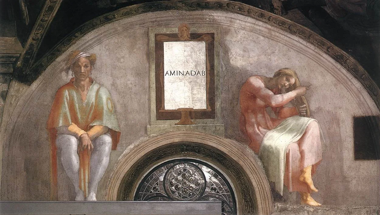 Aminadab, by Michelangelo, fresco, 1511