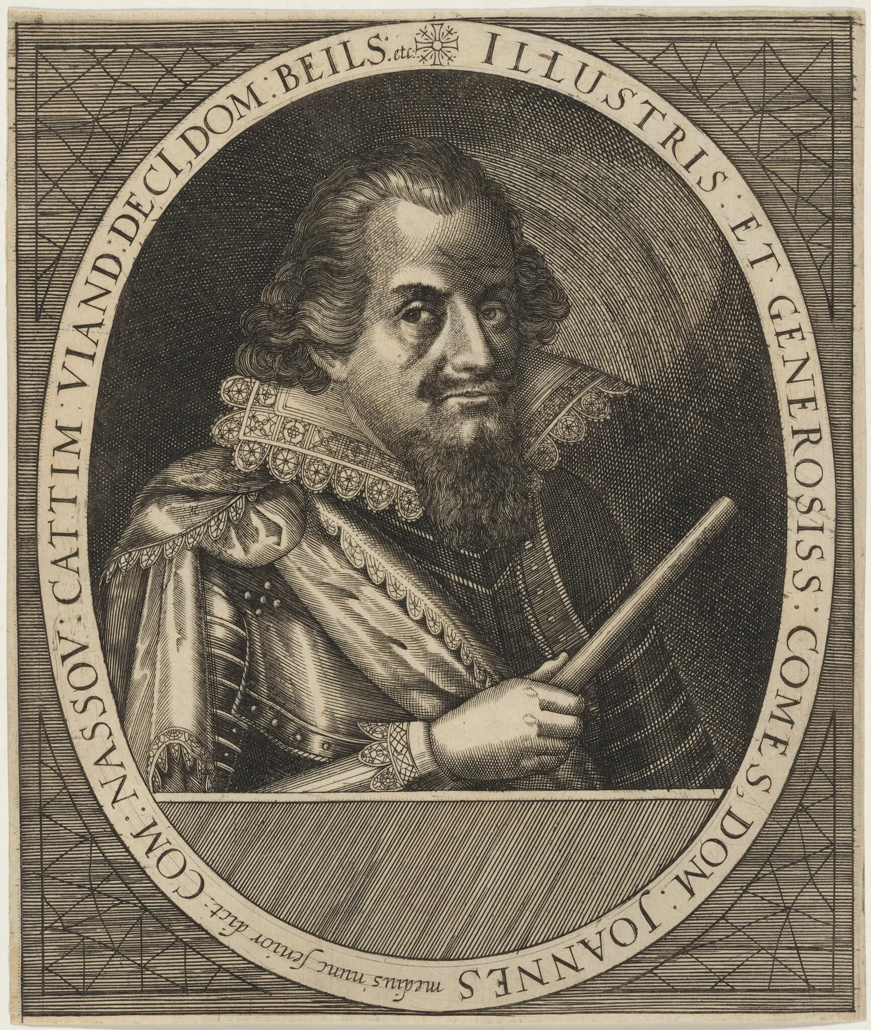 Johan the Elder of Nassau, by Unknown 19th Century, ink, 1850