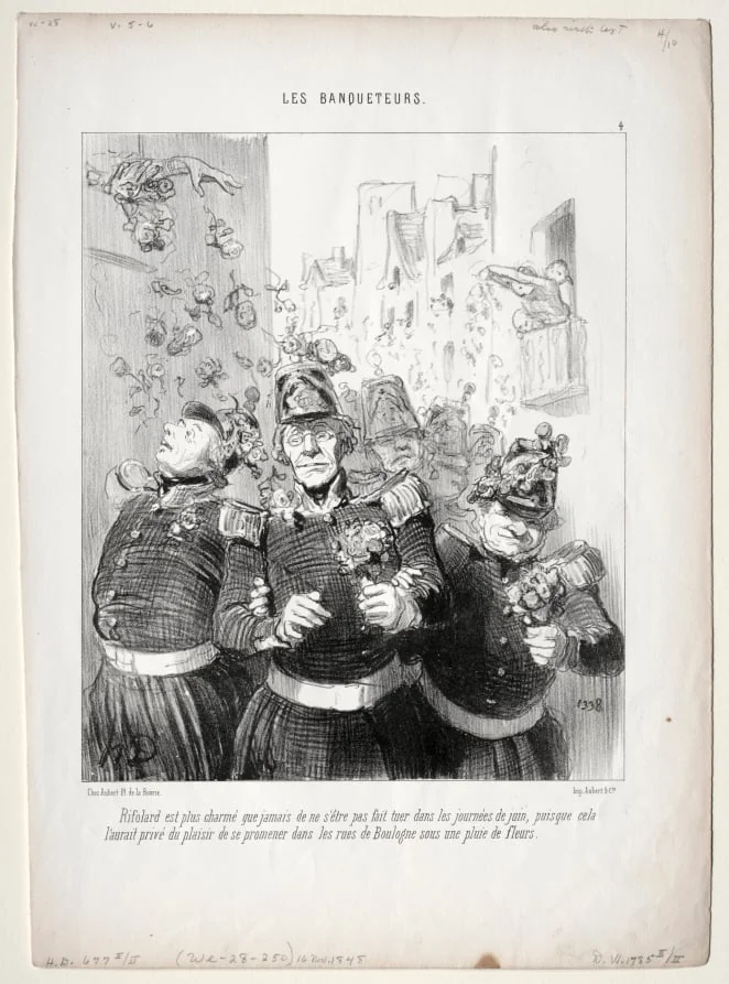 Rifolard is more delighted than ever..., by Honoré Daumier, 1848