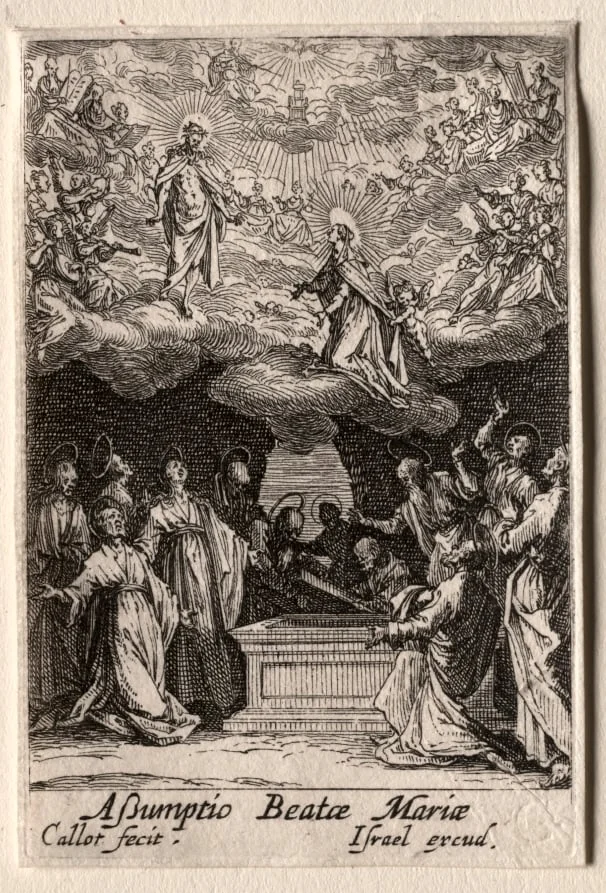 The Life of the Virgin:  The Assumption of the Virgin, by Jacques Callot, 1634
