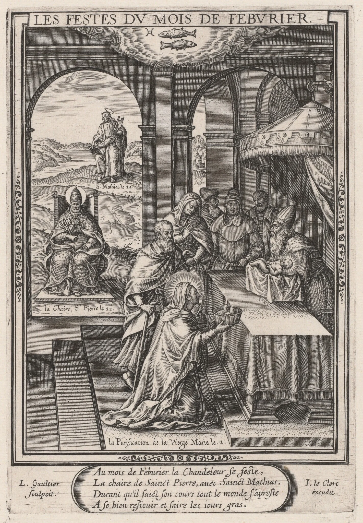 Les Festes du mois de Feburier (February: the Purification of the Virgin)