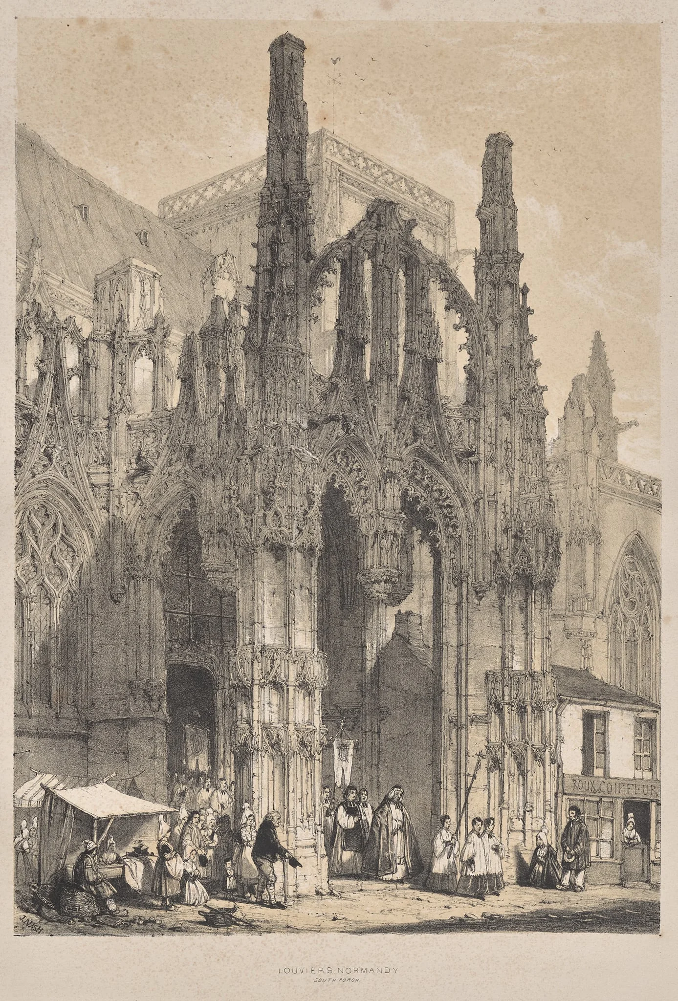 Architecture of the Middle Ages:  Louviers, Normandy, South Porch