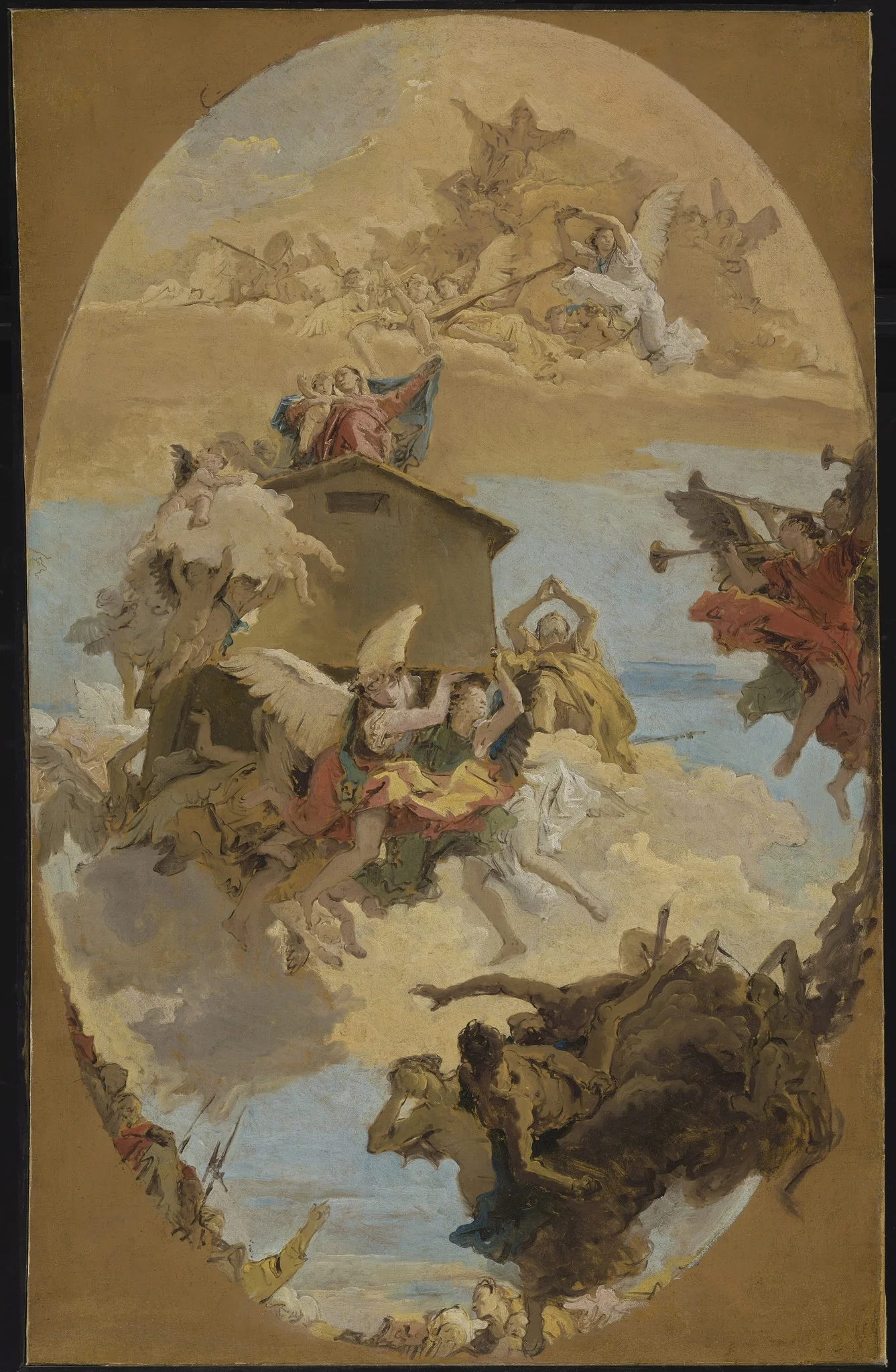 The Miracle of the Holy House of Loreto, by Giovanni Battista Tiepolo, oil, 1743