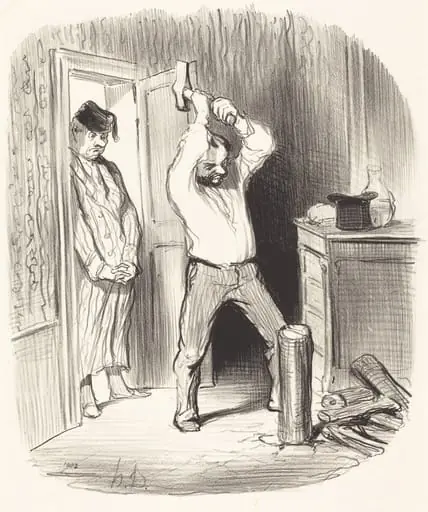 Est-il dieu permis... fendre du bois...