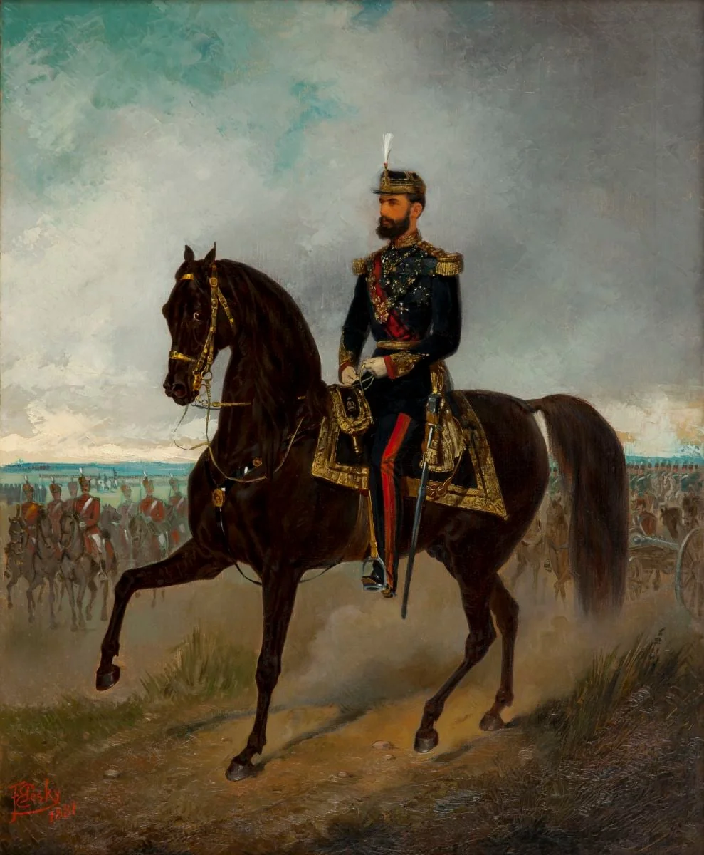 Regele Carol I Portret ecvestru