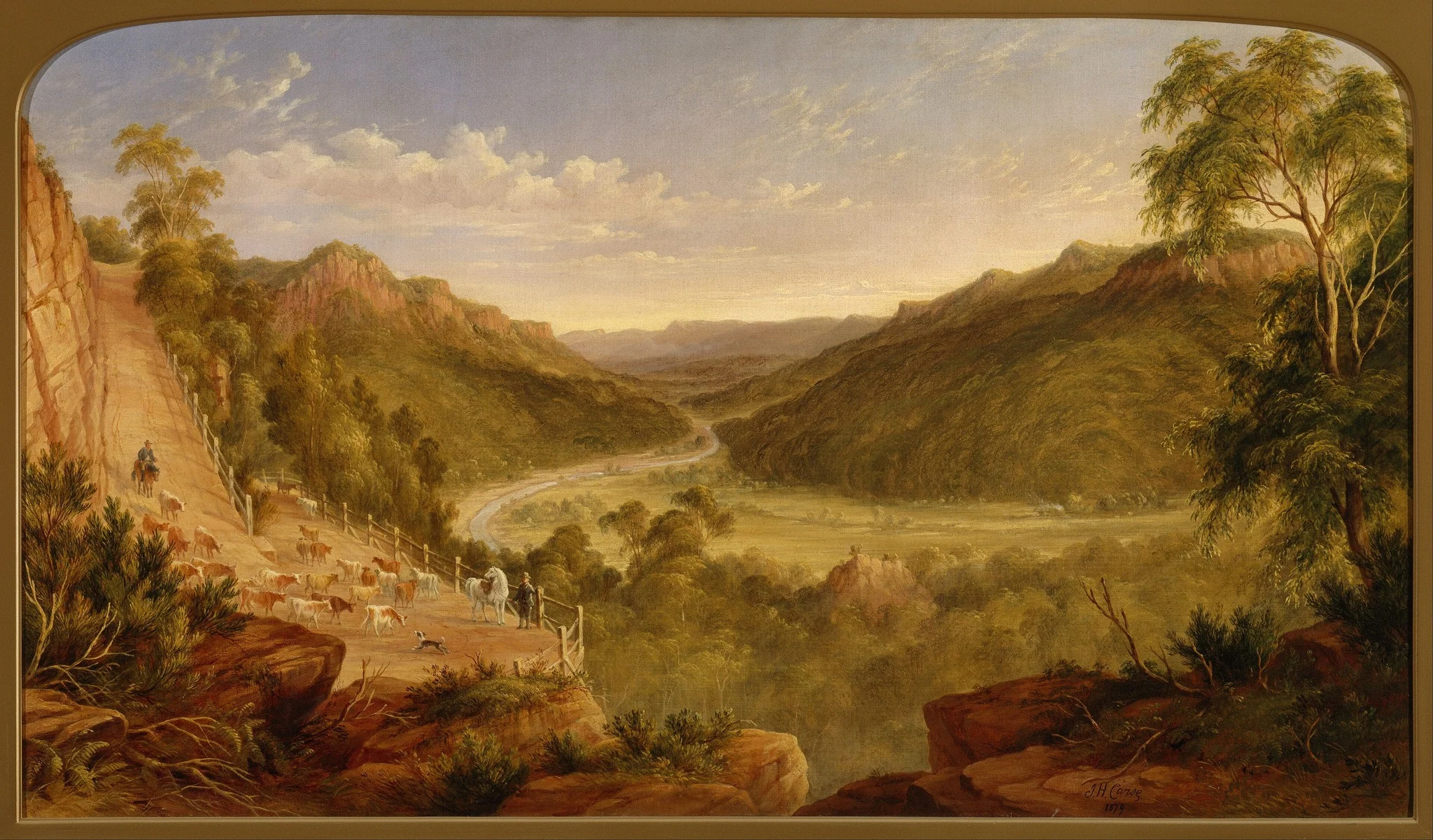 Burragorang Valley near Picton, by James Howe Carse, oil, 1890