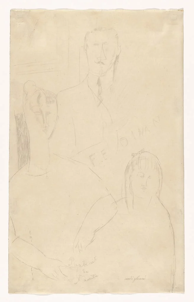 Untitled, by Amedeo Modigliani, graphite, 1916
