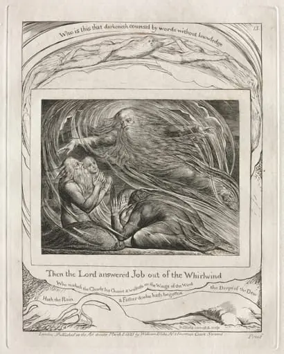 The Book of Job:  Pl. 13, Then the Lord answered Job out of the Whirlwind