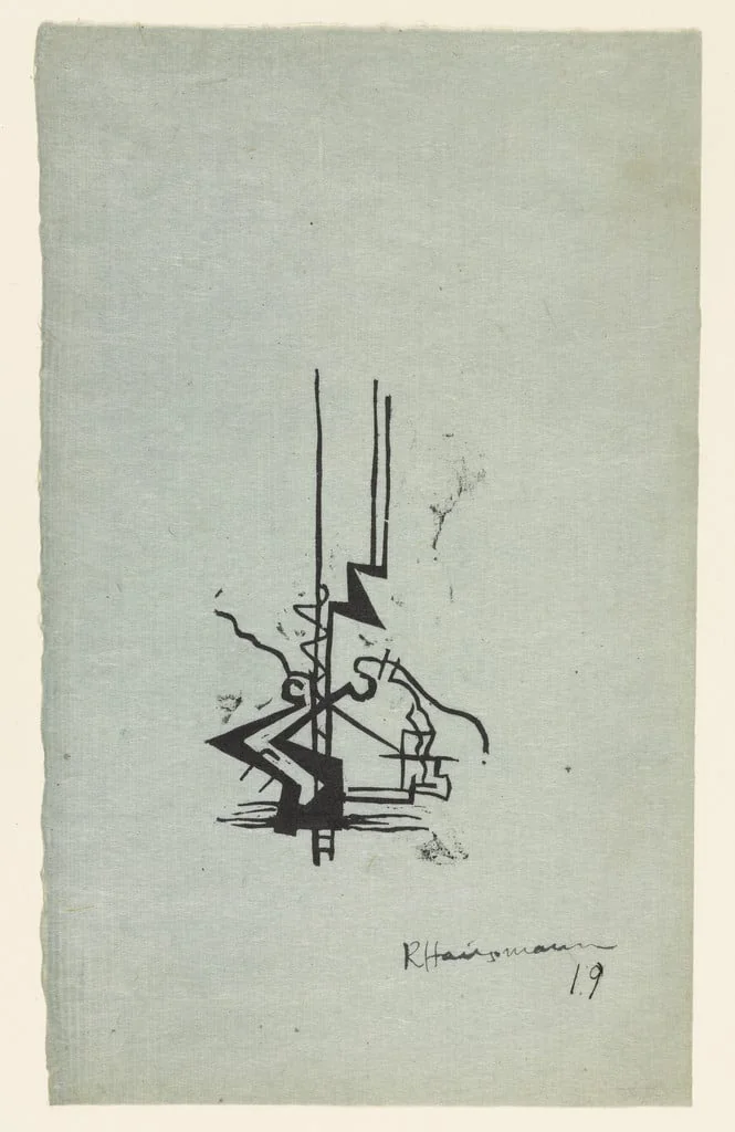 Untitled, by Raoul Hausmann, ink, 1919