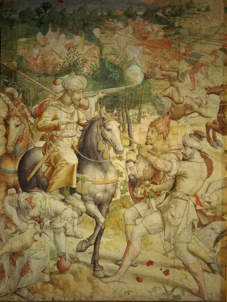 War of the Emperor Charles V against Tunis (1535): Turks from La Goletta