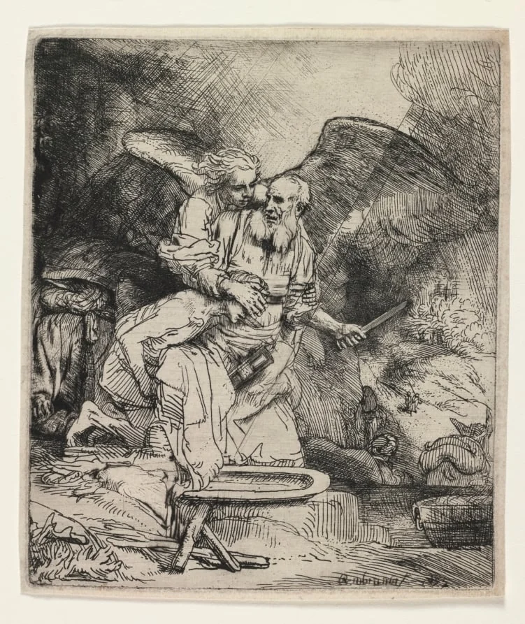 Abraham's Sacrifice, by Rembrandt, 1655
