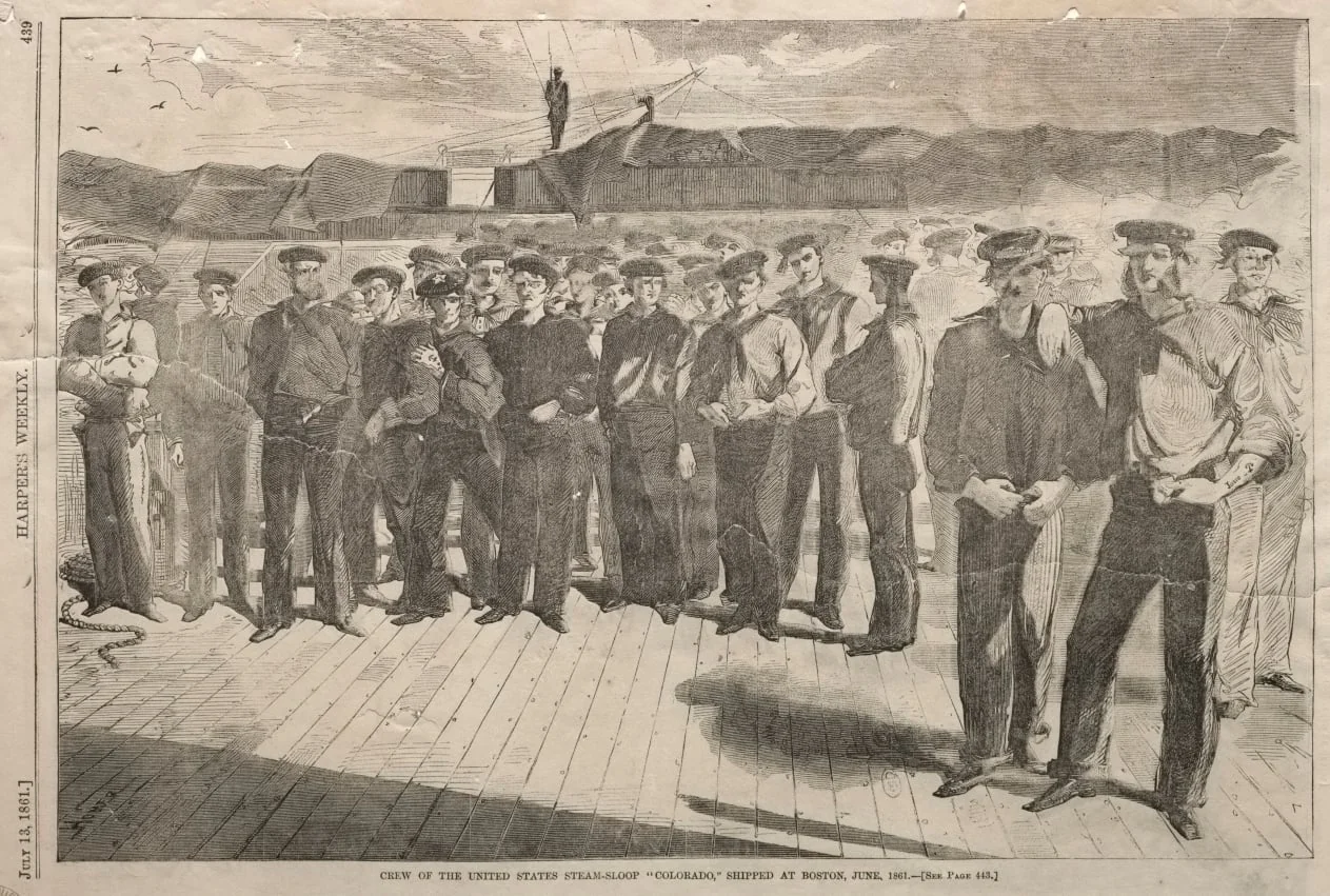 Crew of the United States Steam-Sloop "Colorado,"  Shipped at Boston, June 1861, by Winslow Homer, 1861