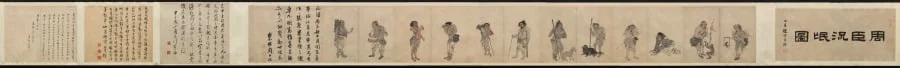 Beggars and Street Characters, by Shen Zhou, unspecified, 1516
