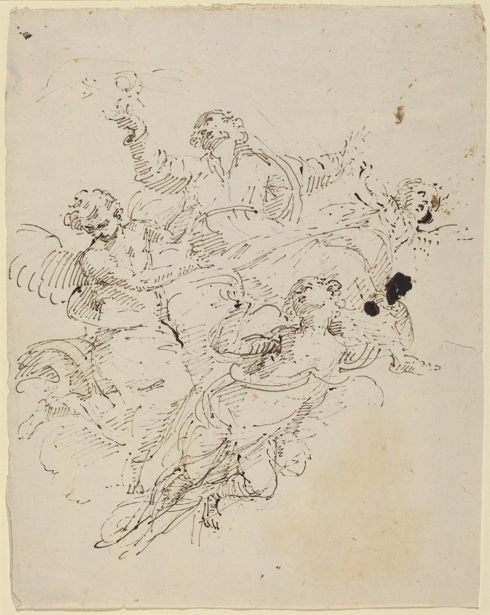 The Ascension of the Virgin, by Donato Creti, ink, 1710