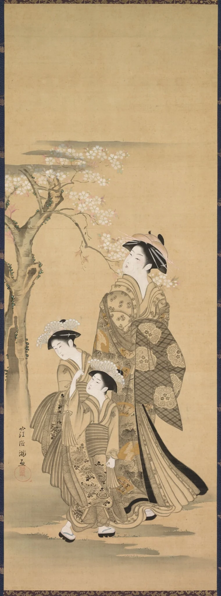 Woman and Two Children, by Kubo Shunman, unspecified, 1904