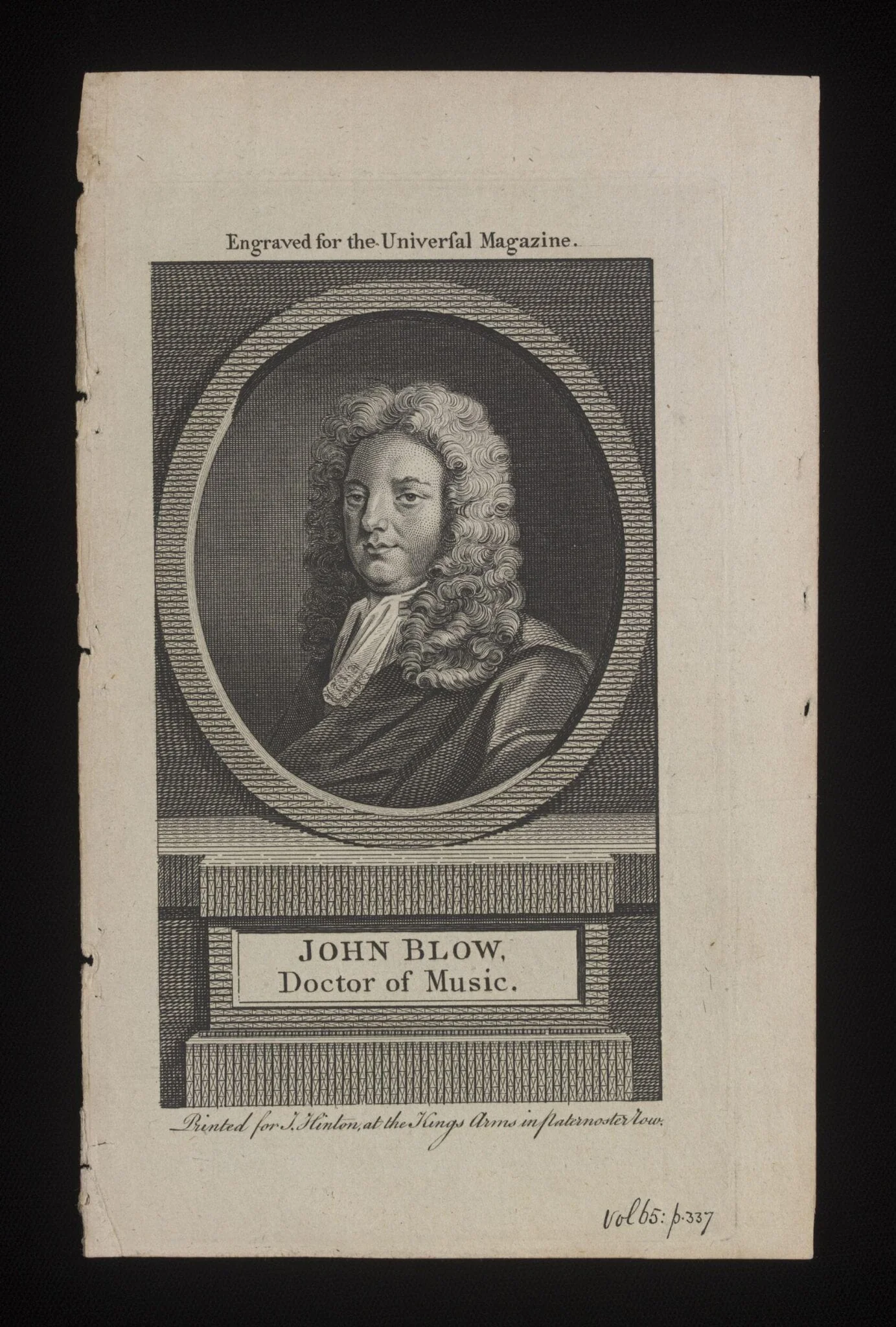 H Beard Print Collection, by J. Hinton, 1690