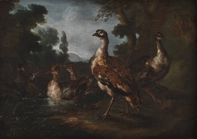 Landscape with Birds